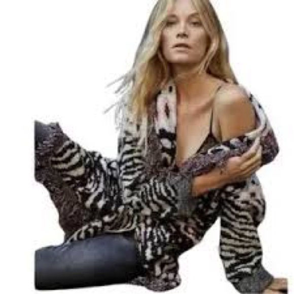 Oliver O by escio mixed animal print open cardigan like new condition size xl - Picture 2 of 4